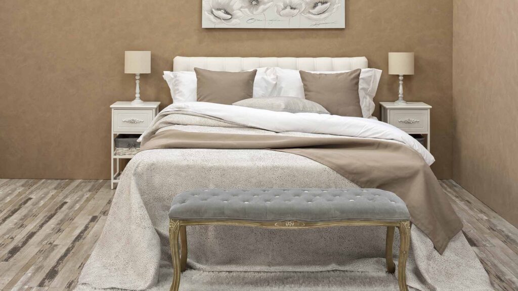 runner letto matrimoniale tortora
