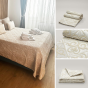 ATENA 3224 Copriletto NO-STIRO Misto Cotone Damascato Noce
