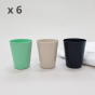 Set 6 Bicchieri Plastica Dura Riutilizzabili 330 cc - 3 Colori Disponibili