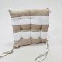 CHARLIE Cuscino Imbottito per Sedia da Pranzo 40 x 40 con Lacci