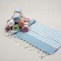 OUTLET LONG ISLAND Telo Mare Fouta 90 x 160 Con Frange Puro Cotone 
