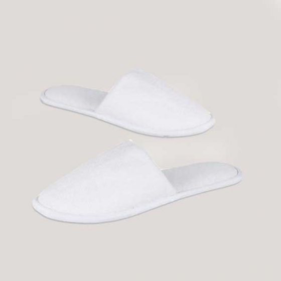 Ciabattine Lusso per Hotel b&b Pantofola chiusa Suola EVA Colore Bianco