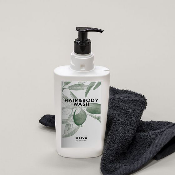 OLIVA BIO Shampoo Doccia Flacone Ricaricabile 400 ml (24 pz) 
