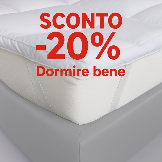 Topper per Materasso Trapuntato 4 Elastici Tecnologia Caldo Freddo H 5 cm