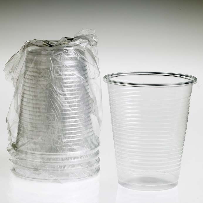Bicchiere di plastica trasparente imbustato per hotel (conf. 1000 pz)