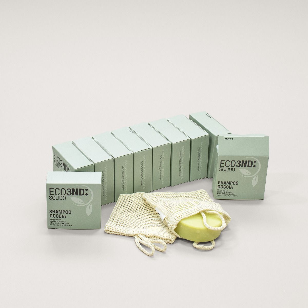 ECO3ND: Confezione Risparmio 10 pz Shampoo Doccia Solido